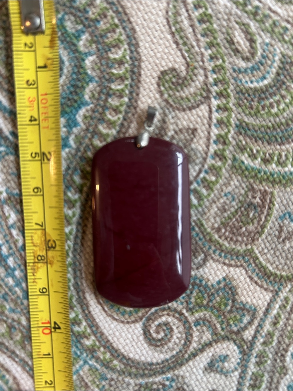 Burgundy Stone Pendant